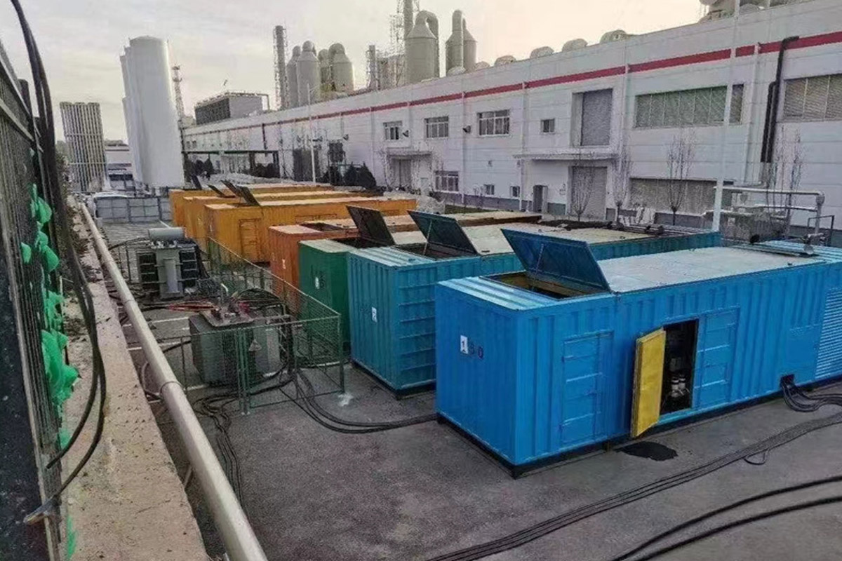 大通发电机租赁施工现场
